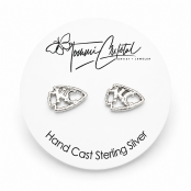Hand Cast KC Arrowhead Sterling Silver Earring Studs Hand Cast KC Arrowhead Sterling Silver Earring Studs