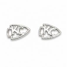 Hand Cast KC Arrowhead Sterling Silver Earring Studs Hand Cast KC Arrowhead Sterling Silver Earring Studs