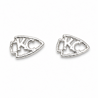 Hand Cast KC Arrowhead Sterling Silver Earring Studs Hand Cast KC Arrowhead Sterling Silver Earring Studs