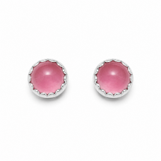 Pink Tourmaline Gemstone Sterling Silver Stud Earrings Pink Tourmaline Gemstone Sterling Silver Stud Earrings
