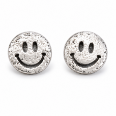 Hand Cast Smiley Earring Studs