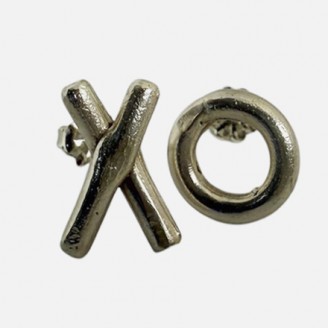 XOXO Hugs & Kisses Hand Cast Sterling Silver Studs
