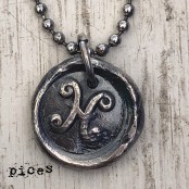 Hand Cast Zodiac Wax Seal Necklace